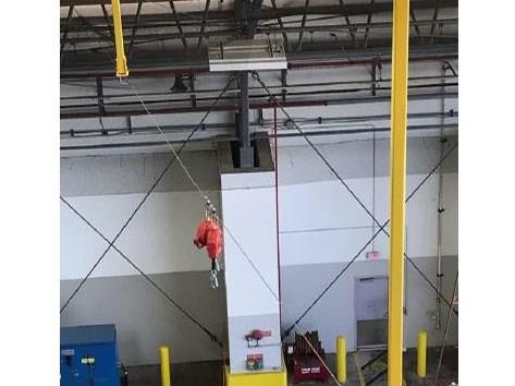 車間內部高空作業防墜落頭頂式生命線